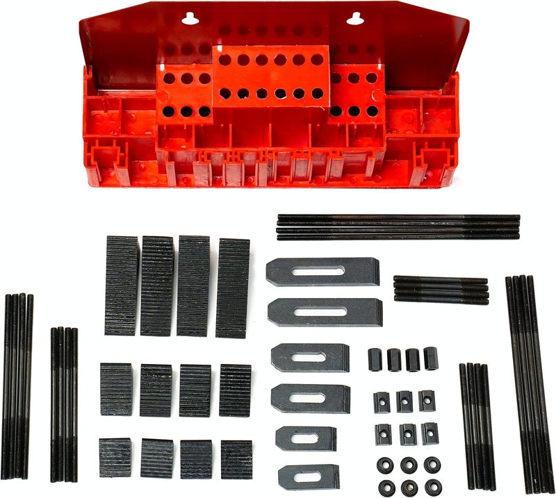 LLDSIMEX 52Pc T-Slot Clamping Kit Mill Machinist Set Table Slots: M8 - Image 3